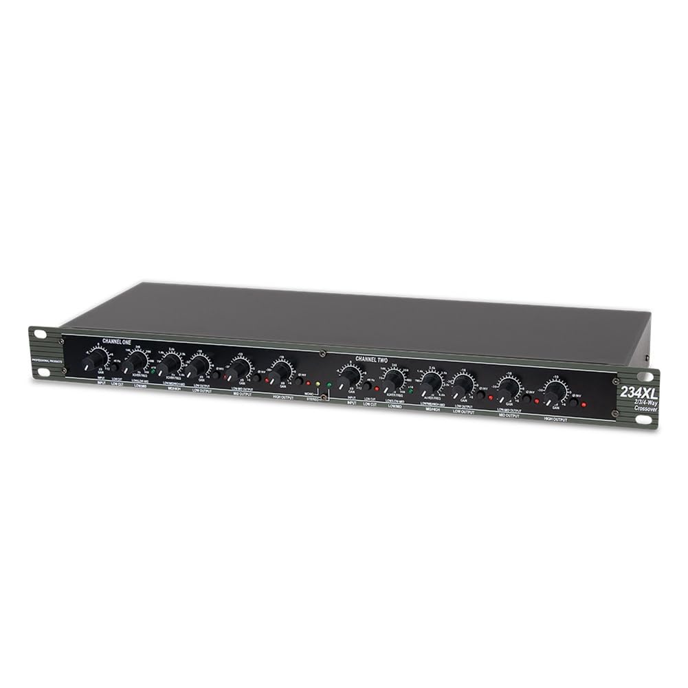 Geuxe 234XL Stage Crossover Professional Bass 2 Crossover 3 Crossover 4 Crossover Electronic Audio Crossover US Plug, 500719236A1