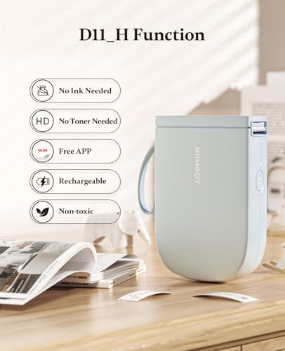 NIIMBOT D11 Upgraded Version 300 DPI Label Maker with Tape, Blue - image 4