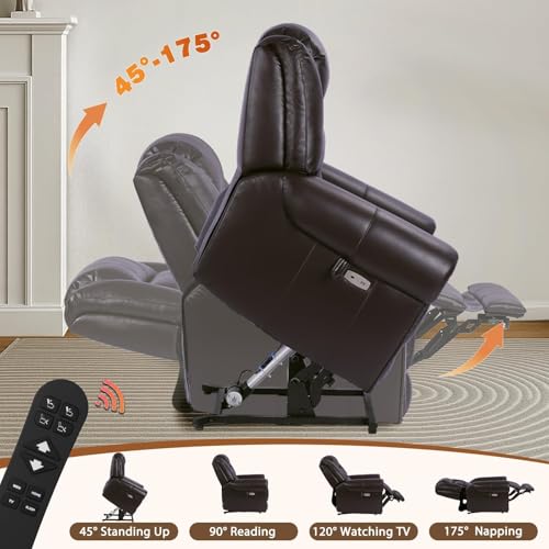 Heavy Duty 400lbs Capacity Electric Massage Recliner Chair for Big and Tall, Zero Gravity Full Body Shiatsu with 8-Point Massage and Lumbar Heating, Adjustable - Image 4