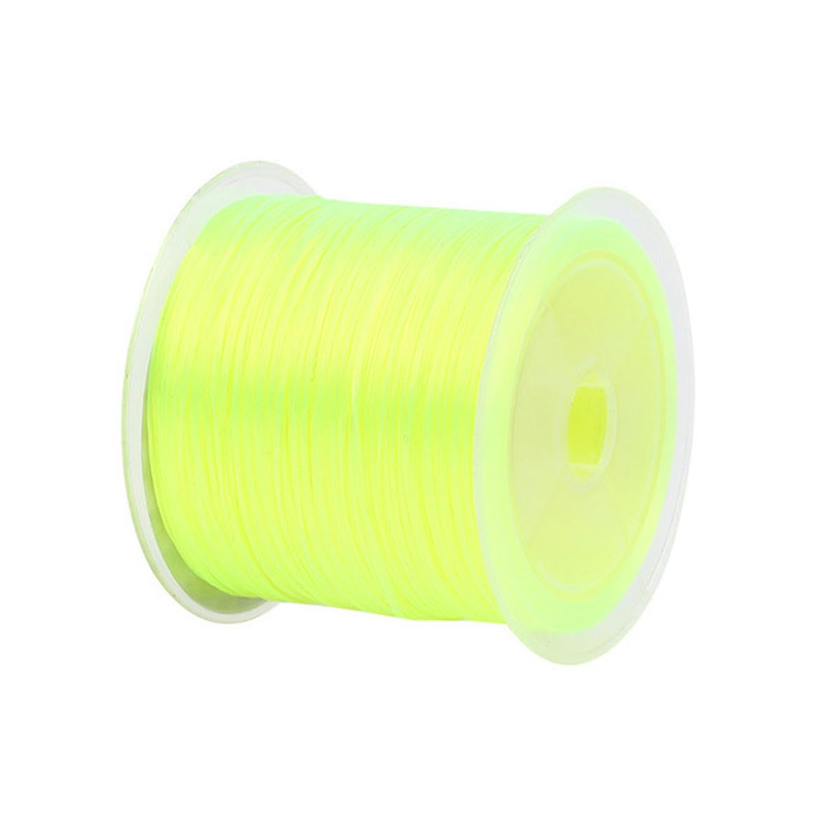 50–500 Yards hochelastische Perlenschnur, transparent, elastisch für die Herstellung von Armbändern, elastisches Band für Nähzubehör, Armbänder, Perlenstickerei, hellgelb, 500 m