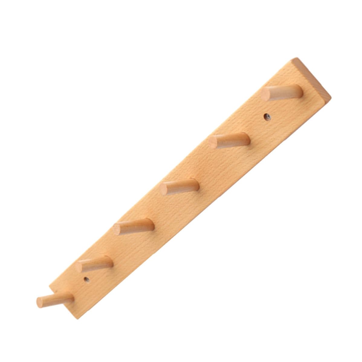 Perchero de pared de madera de fácil instalación con diseño elegante