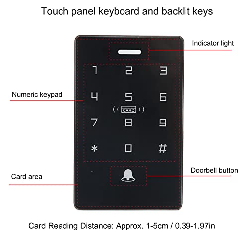 Control de acceso táctil impermeable para exteriores y control de usuarios 6