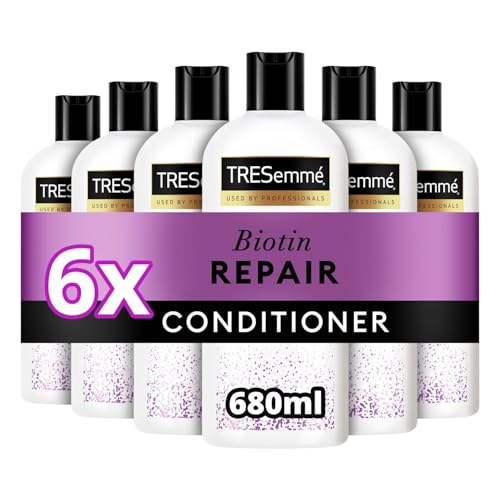 TRESemme Biotin Repair Conditioner visibly repairs 7 types of damage in 1 use for dry, damaged hair 6x 680 ml