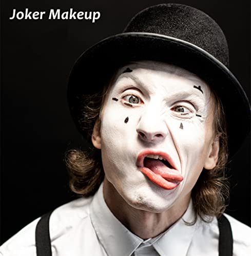 Mysense White Face Body Paint Stick, White Eye Black Stick, Clown White Makeup Foundation, Cream Blendable Eyeblack Stick For Halloween Sfx Cosplay Parties Makeup #TOP3