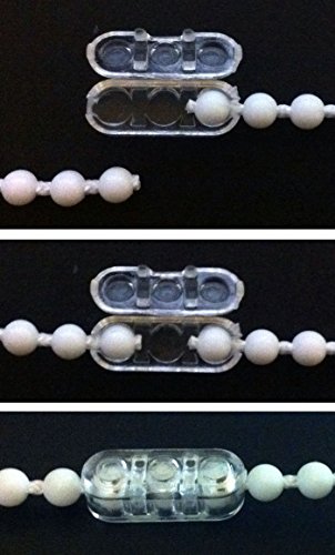 10 Qty: Rollease Clear Plastic Chain Connector For #10 Or #6 Beaded Chain For Roller Shades #TOP1