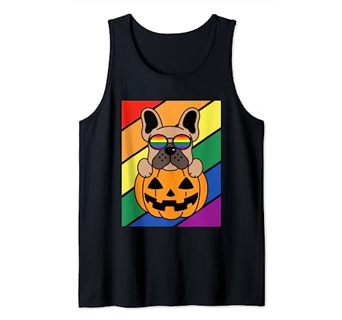 Gafas LGBTQ con diseño de bandera gay del orgullo gay para Halloween Camiseta sin Mangas