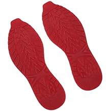 Shoe Sole Replacement, Wearresistant Bottom Shoe Sole Replacement, Clear Texture, V Shape for Repair Red