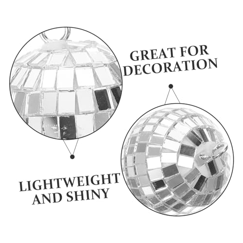 Levemolo – 10 piezas de bolas espejadas colgantes para decoración de fiesta, hogar y boda miniatura 7
