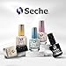 Seche FX Diamond Effect Dry Fast Top Coat – Gold Glitter Finish, Instant Gel Effect Top Coat, Long Lasting Glossy Nail Polish – 0.5 oz
