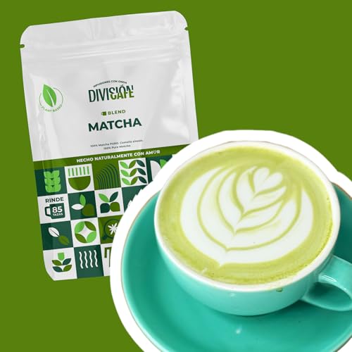 División Cafe Matcha Puro, 100% Matcha Japonés, 100 gramos, Té Verde en Polvo, Ceremonial Grade, Rico en Antioxidantes