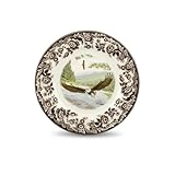 Spode Woodland Salad Plate, Bald Eagle, 8” | Made in England | Ideal Hunting Cabin Décor | Microwave and Dishwasher Safe