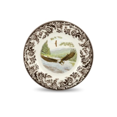 Spode Woodland Salad Plate, Bald Eagle, 8” | Made in England | Ideal Hunting Cabin Décor | Microwave and Dishwasher Safe Spode Woodland Salad Plate, Bald Eagle, 8” | Made in England | Ideal Hunting Cabin Décor | Microwave and Dishwasher Safe