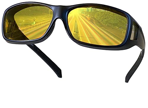 Fit Over Polarized Night Vision Glasses Anti reflective Anti Glare UV-400 Wear Over Driving Glasses