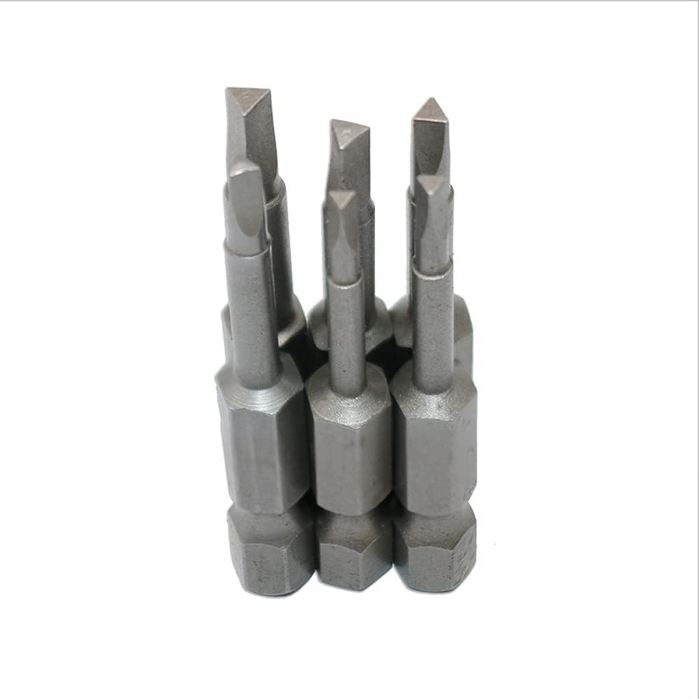 6 Piece Magnetic Triangular Screwdriver Bit Set, S2 Steel Triangular Screwdriver Bits 1/4 Inch Hex Triangle Drill, 50 mm Length