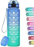 💎【Apertura para Beber con 1 CLIC 】Perfecto para usar con una sola mano, gracias al innovador tapón para beber 1-CLICK, que ayuda a una hidratación rápida después del ejercicio. Compañero ideal para todas las actividades de ocio y deportivas, apto para correr, viajes etc., por supuesto también para la escuela y la oficina.