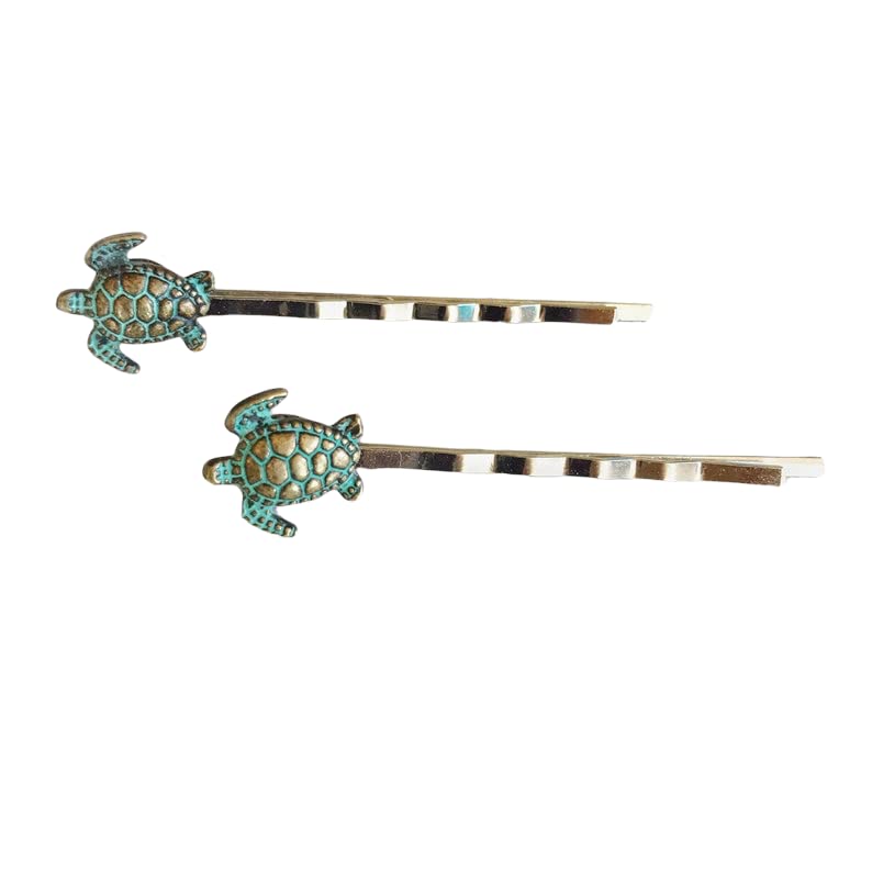 Turtle Hair Pins, Beach Bobby Pin, Summer Hair Pin, Tortoise Bobby Pin, Women's Hair Clip, Decorative Barrette, Turtle Jewelry, 2 Pieces