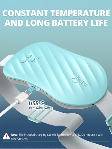 Image of Slimpal Heating Pad for Period Cramps, Portable Heating Pad for Menstrual Relief, Electric Cordless Heating Belt for Back, Belly, Waist, Stomach, Wearable Heat Belt Gifts for Her Women Girl, White
