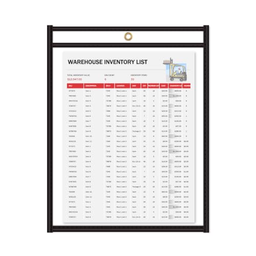 C-Line Stitched Shop Ticket Holders, 11 x 14, Clear, 25/Box (46114)