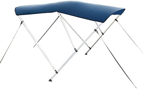 Polyester Bimini Top and Boot with 3 Bow Frame 6'L X 46" H, 73"-78" - Navy Blue