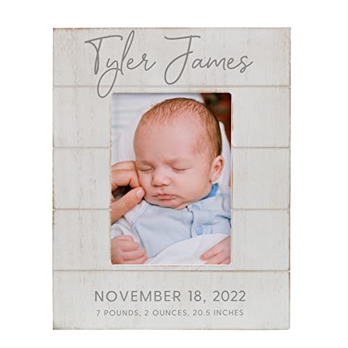 Personalization Universe Personalized Simple and Sweet Baby Shiplap Frame 5x7