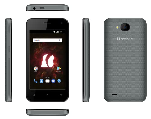 Bmobile Celular Liberado Smartphone Pantalla Táctil AX687 Gris Dual SIM Desbloqueado Red 3G Batería Larga Duración