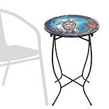 Taofwter Outdoor Side Tables for Patio, 21' High Round End Table, Weather...
