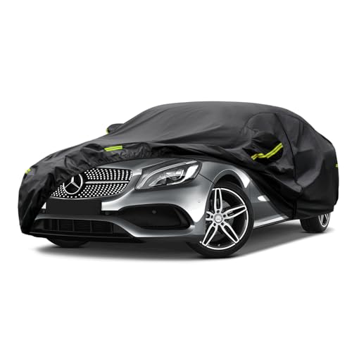 Image of Kaugung 7 Layers Car Cover Custom Fit Mercedes A-Class Hatchback from 2012 to 2025, Waterproof All Weather Resistant Outdoor Indoor Sun Rain Dust Snow Protection.(USA Warehouse,Within 3-7 Days) Black