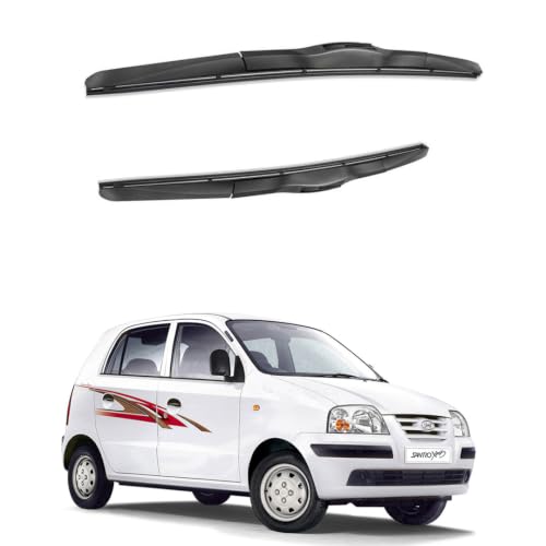Image of Oshotto Frameless (O.E.M Type) Replacement Wiper Blades Compatible with Hyundai Santro Xing (20 inch / 16 inch)