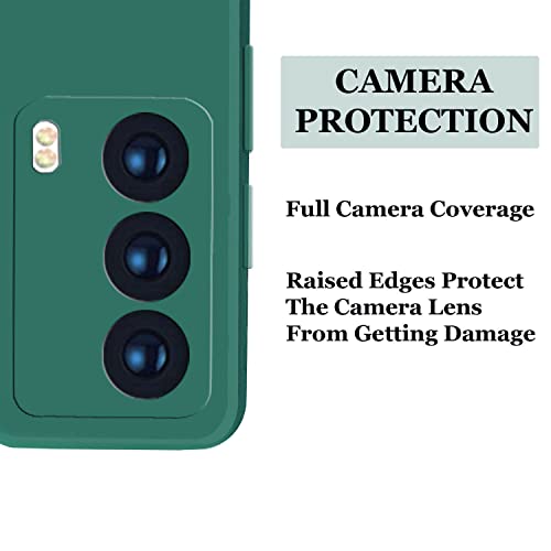 Image of A rtistque Liquid TPU Silicone Matte Shockproof Flexible with Camera Protection Soft Back Cover Case for Vivo iQOO Z5 5G - Green