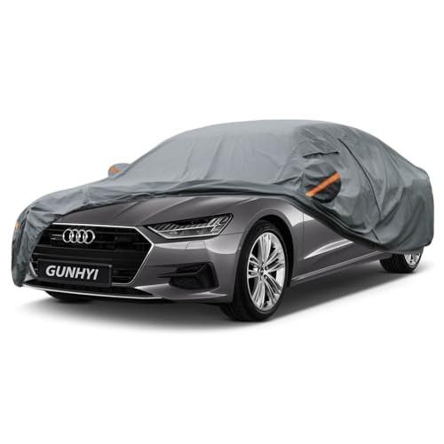Image of GUNHYI Premium Car Cover Custom Fit Audi A7 /S7, 16 Layers Heavy Duty Car Cover Waterproof All Weather with Zipper Door for Sun Rain Snow Dust Uv Protection