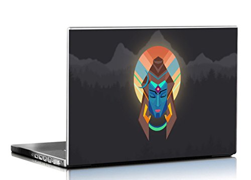 PIXELARTZ Laptop Skin - Lord Shiva - HD Quality-12 Inches - Multi-Colour