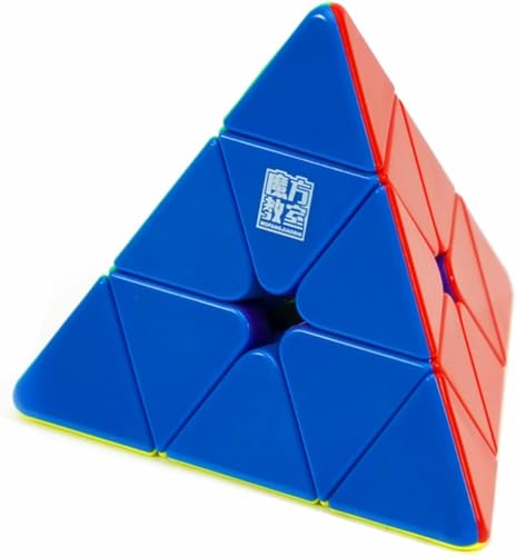 Image of HAWKISTER Kid Moyu Rs Pyraminx Magnetic 3X3 Mfjs Magic Speed Cube Puzzle, Rs Pyramid M Stickerless Cube (2022 Magnetic Version)