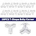 16 Corner Protector Baby, T-Shape Table Protectors for Baby Corner Protector Guards Clear Corner Protectors for Furniture Corner Protectors Corner Guards Baby Proof Corner Covers Baby Safety