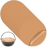 Teenyyou 40 Pcs 20 Inch Round Parchment Paper Dutch Oven Liners Disposable Unbleached Baking Paper for Cake Pan, Air Fryer, Steamer, BBQ Party, Cakes, Pizza, Meats and Vegetables