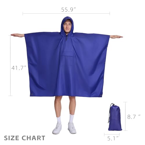 Image of Multi functional cape hooded raincoat suitable for outdoor camping and hiking, suitable for both men and women