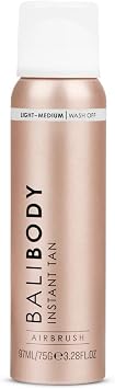Bali Body Instant Tan Light-Medium | Skin Perfecting Aerated Spray, Instantly Flawless Airbrushed Bronzed Finish | Soothing for All Skin Types | Vegan, Cruelty Free, Australian Made (97 ml/3.28 fl oz)