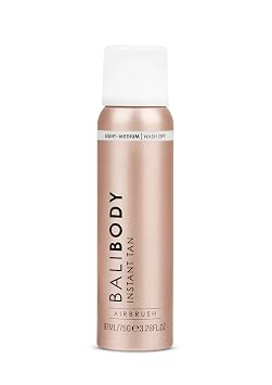 Bali Body Instant Tan Light-Medium | Skin Perfecting Aerated Spray, Instantly Flawless Airbrushed Bronzed Finish | Soothing for All Skin Types | Vegan, Cruelty Free, Australian Made 97 ml/3.28 fl oz
