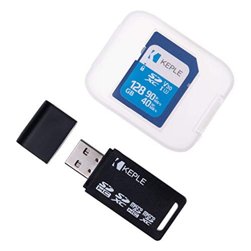 Image of 128GB SD Memory Card with USB Reader Adapter Compatible with Canon EOS 70D 77D 6D 100D 200D M50 M100 M5 M6 600D 1100D 1200D 1500D 1300D 4000D 9000D 60D 550D 700D 800D 750D 760D 80D 5Ds Digital Camera