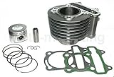 pistone 125 diametro NUOVO 125cc CILINDRO KIT ____ Il kit comprende tutti gli elementi della immagini principale, tra le altre cose: cilindro aluminium, pistone, guarnizioni, fasce, spinotto, clip set. ____ Set è di alta qualità ed è poco costoso un'alternativa conveniente per la parte originale. ____ Standard cilindro - diametro 52,4 mm ____