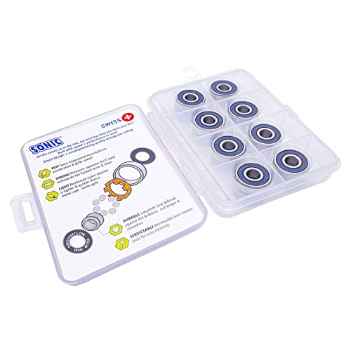 Sonic Swiss Bearings, 608, 16 Per Pack, Inline Skates, Roller Skates, Skateboards #TOP1