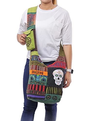 Image of THE COLLECTION ROYAL Hobo Crossbody Bags for Women, Boho Purse, Boho Bag | Hippie Bag, Indie Tote Bag, Cloth Purse for Women