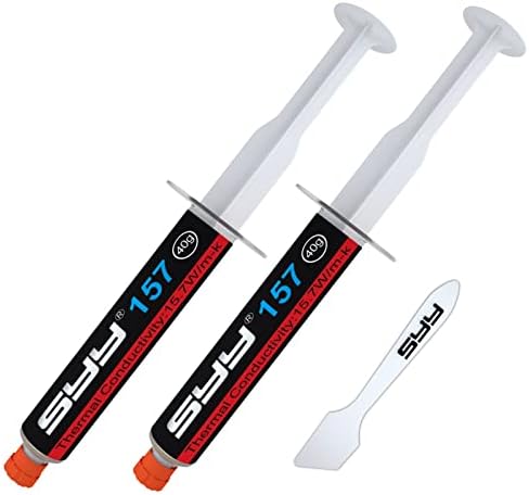 SYY Thermal Paste, 2g with Toolkit 2022 New Upgrade Easy to Apply CPU Thermal Compound Paste Heatsink for IC/Processor/CPU/Coolers, Carbon Based High Performance, Thermal Interface Material