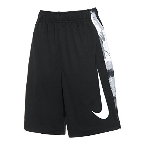 Nike Dry Boy's Dri-Fit Training Shorts Black White 850454 010 (s)