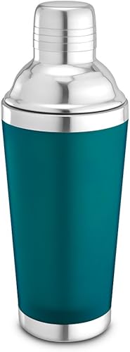 Epic Productos 9.75-inch Double-Wall Shaker, 16-Ounce (Cristal Esmerilado, Aqua