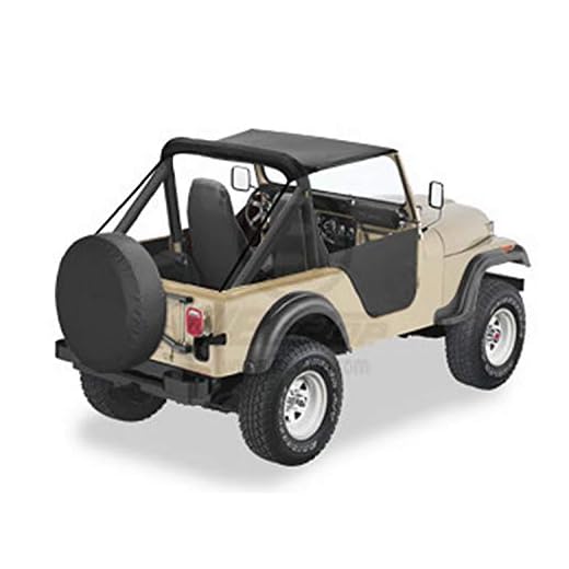 Bestop 52507-01 Black Crush Traditional Bikini Top for 1976-1983 CJ-5