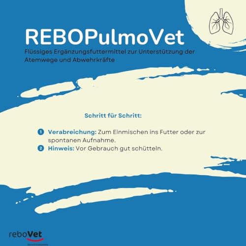 ReboPulmoVet Atemwegsunterstützung für Hunde & Katzen 100 ml: Kann unterstützen bei Husten & Bronchialproblemen bei Hund & Katze, Pflanzenextrakte wie Spitzwegerich & Efeu