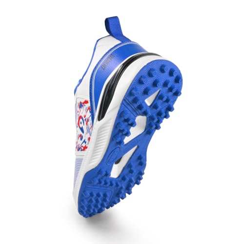 Image of DNINE Performer,Men, Rubber Studs Cricket Shoe White /Red|White /Lemon & White /Blue