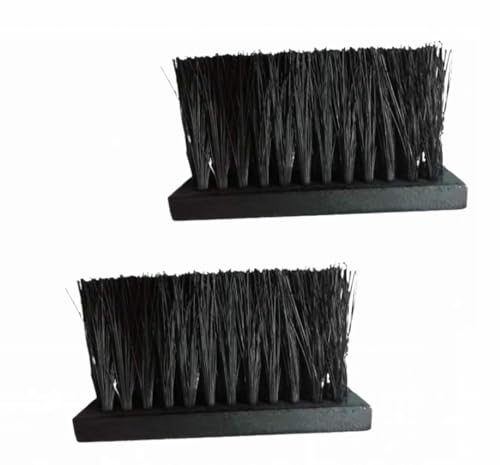 Daaxing Cepillos de chimenea, cabezal de cepillo de repuesto, paquete de recarga con mango de madera para chimenea, estufa de fuego, cepillo de chimenea para limpieza del hogar y la chimenea (2 piezas
