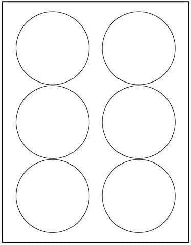 Laser/Ink Jet White Labels (3.33" Round - 6 Per Page | 150 Labels)