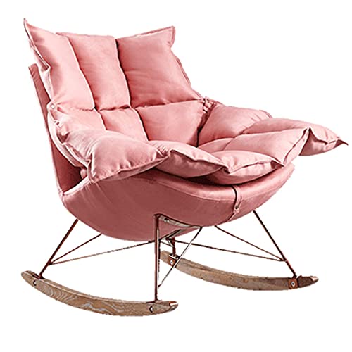 NOALED Sillas mecedoras de Ocio para el hogar, balcón, sillón de Tela, Mecedora para Adultos, Silla Sencilla para la Siesta, sillón Perezoso, sofá
